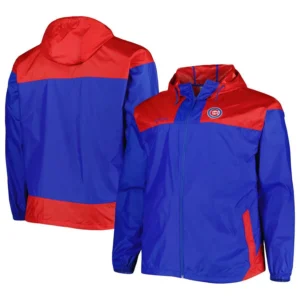 Men's Royal Chicago Cubs Flash Forward Challenger Big and Tall Omni-Shade Full-Zip Windbreaker