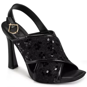 Colbie Crossband Sequin Dress Sandals