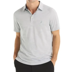 Men's Short-Sleeve Camo Jacquard Golf Polo Shirt