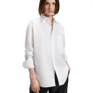 BOSS by Women's Cotton Oversized-Fit Blouse