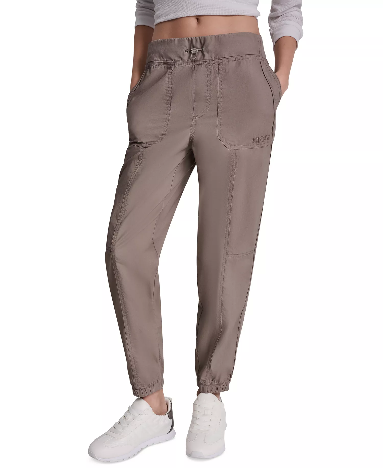 mni-f2227adf71f0d9f445cc2fe795bec999 Women's High-Rise Cotton Poplin Bungee Joggers — изображение 3