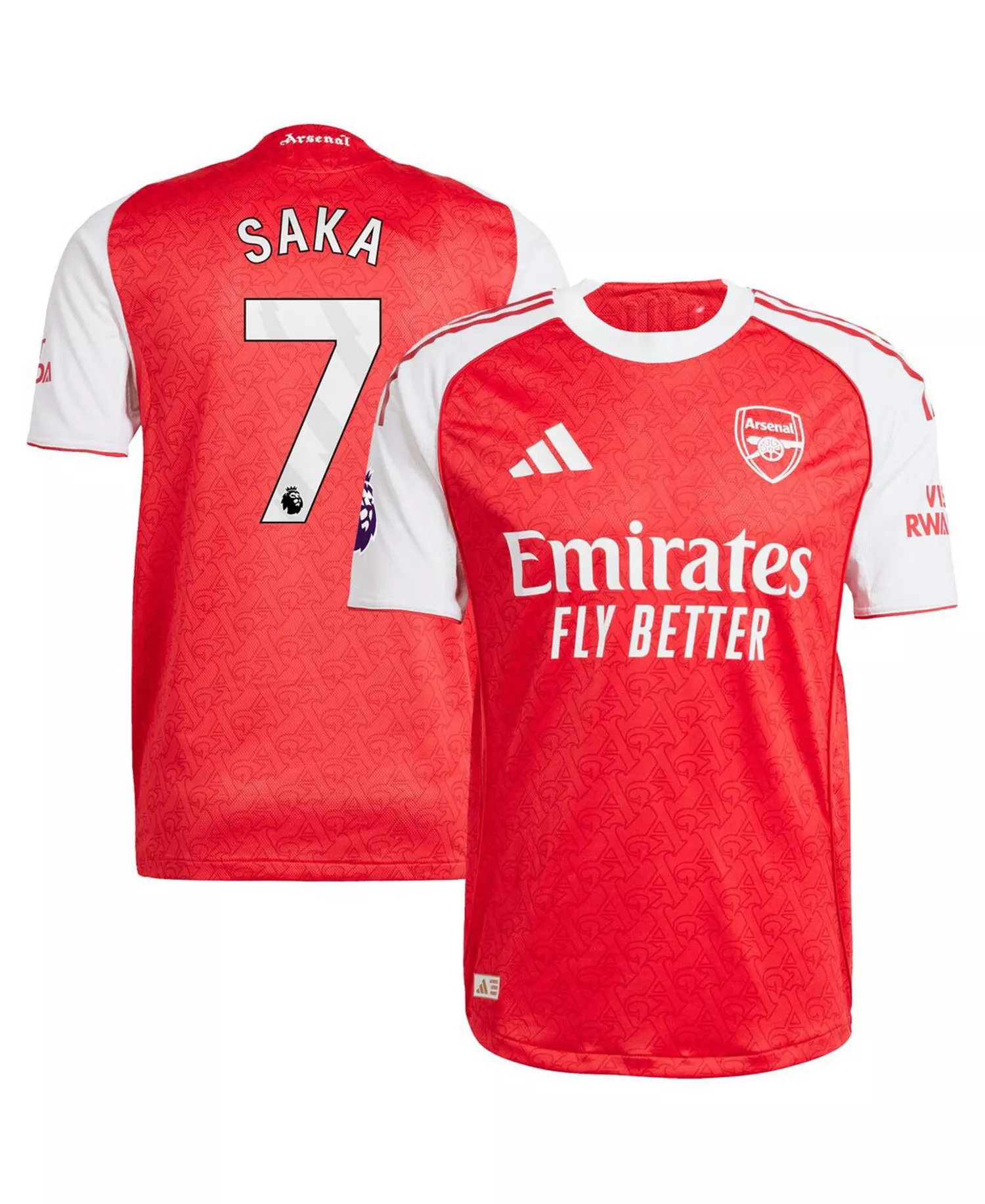 mni-f24a1840593e0cb112a06119da3656f3 Men's Bukayo Saka Red Arsenal 2025/26 Home Authentic Player Jersey
