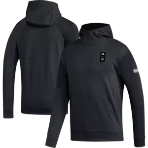 Men's Black Philadelphia Union 2023 Player Travel Pullover Hoodie