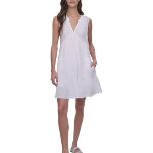 Women's Cotton Gauze Sleeveless Mini Dress