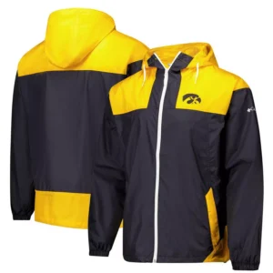 Men's Black Iowa Hawkeyes Flash Challenger II Omni-Shade Full-Zip Windbreaker Jacket