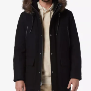 Men's Dawson Hooded Parka with Faux-Leather & Faux-Fur Trim