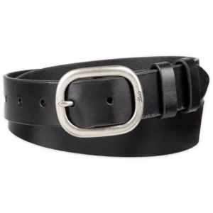Women's Casual Center Bar Double Loop Leather Belt