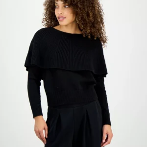 Petite Caped Sweater, Macy's Exclusive