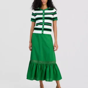 Women's Short-Sleeve Ribbed Cardigan