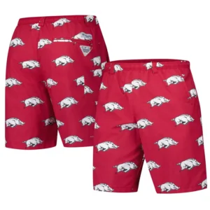 Men's Cardinal Arkansas Razorbacks PFG Backcast III Omni-Shade Shorts
