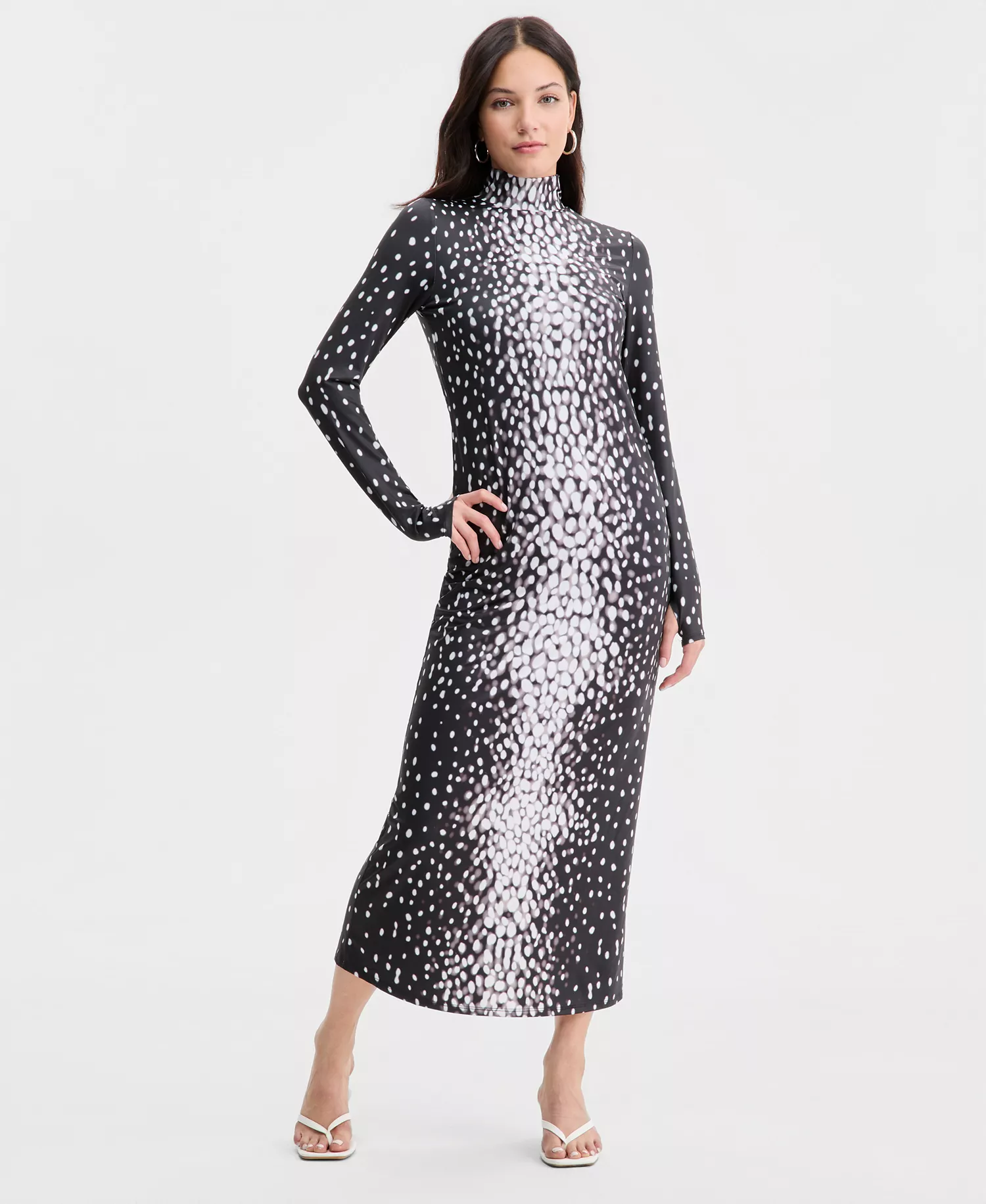 mni-fa7ae3b4664fa2d5defd08965968cb61 Women's Fawn-Print Maxi Dress, Macy's Exclusive