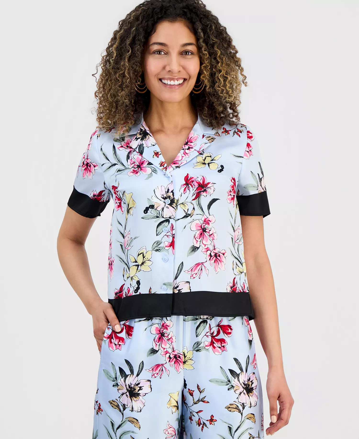 mni-fad00416d61db4f4ca22da8dfba829cd Petite Colorblocked Shirt, Macy's Exclusive