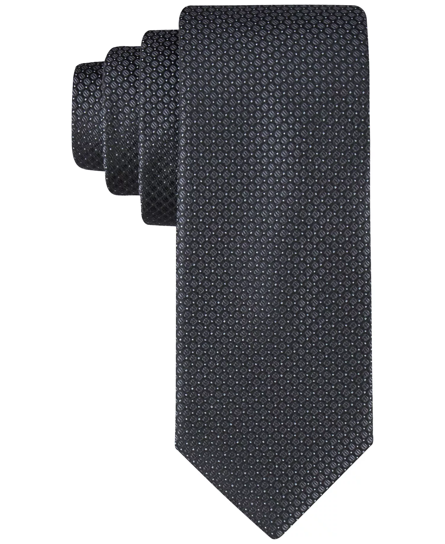 mni-faf3659543322eea31e9365f1c1baf81 Men's Steel Micro-Dot Solid Tie