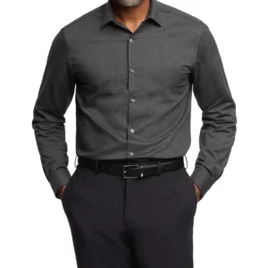 Men's Refined Cotton Stretch Shirt, Slim Fit