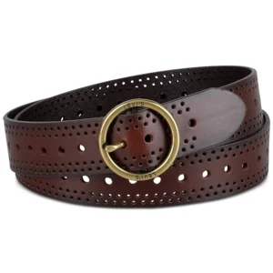 Women's Adjustable Laser Cut Leather Belt