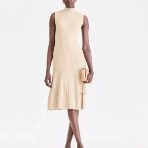 Women's Sleeveless Metallic Rib-Knit Sweater Dress, Exclusively at Macy's