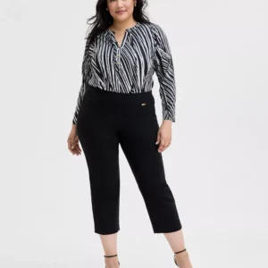 Plus Size Mid-Rise Pull-On Capri Pants, Created for Macy's