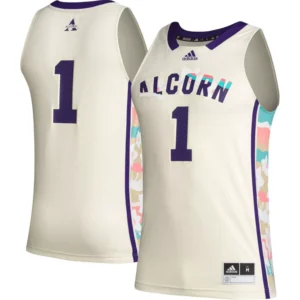 Men's #1 Khaki Alcorn State Braves Honoring Black Excellence Basketball Jersey
