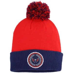 Women's Red Washington Capitals Laurel Cuffed with Pom Knit Hat