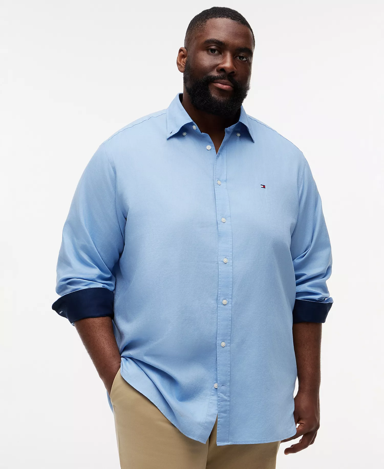 mni-fdb55da7d3509a7e2e2b52c0b526ac59 Men's Big & Tall 100% Linen Button-Down Shirt — изображение 5
