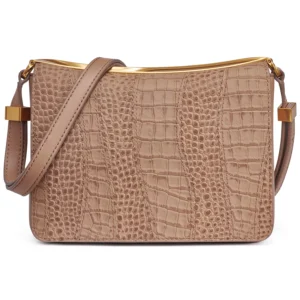 Jericho Croco Wave Flap Shoulder with Sculpted Hardware