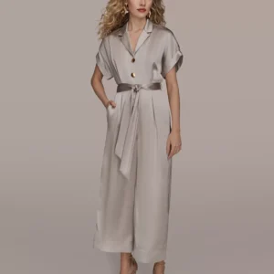 Women's Satin Wide Leg Jumpsuit
