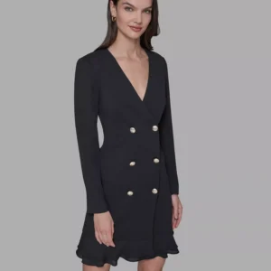 Women's Double-Breasted Jacket Dress