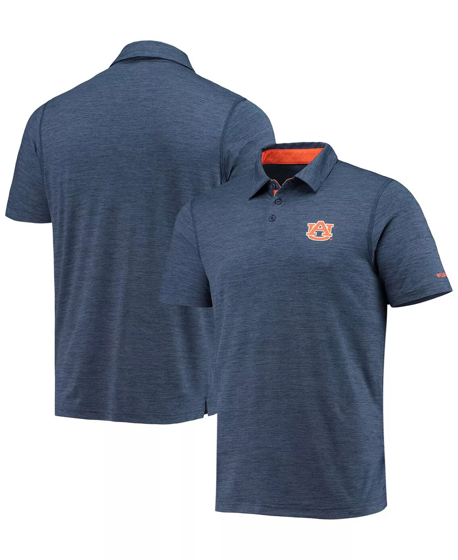 mni-ff63c20bc33f07111e08cac949fe7239 Men's Navy Auburn Tigers Tech Trail Omni-Shade Polo Shirt