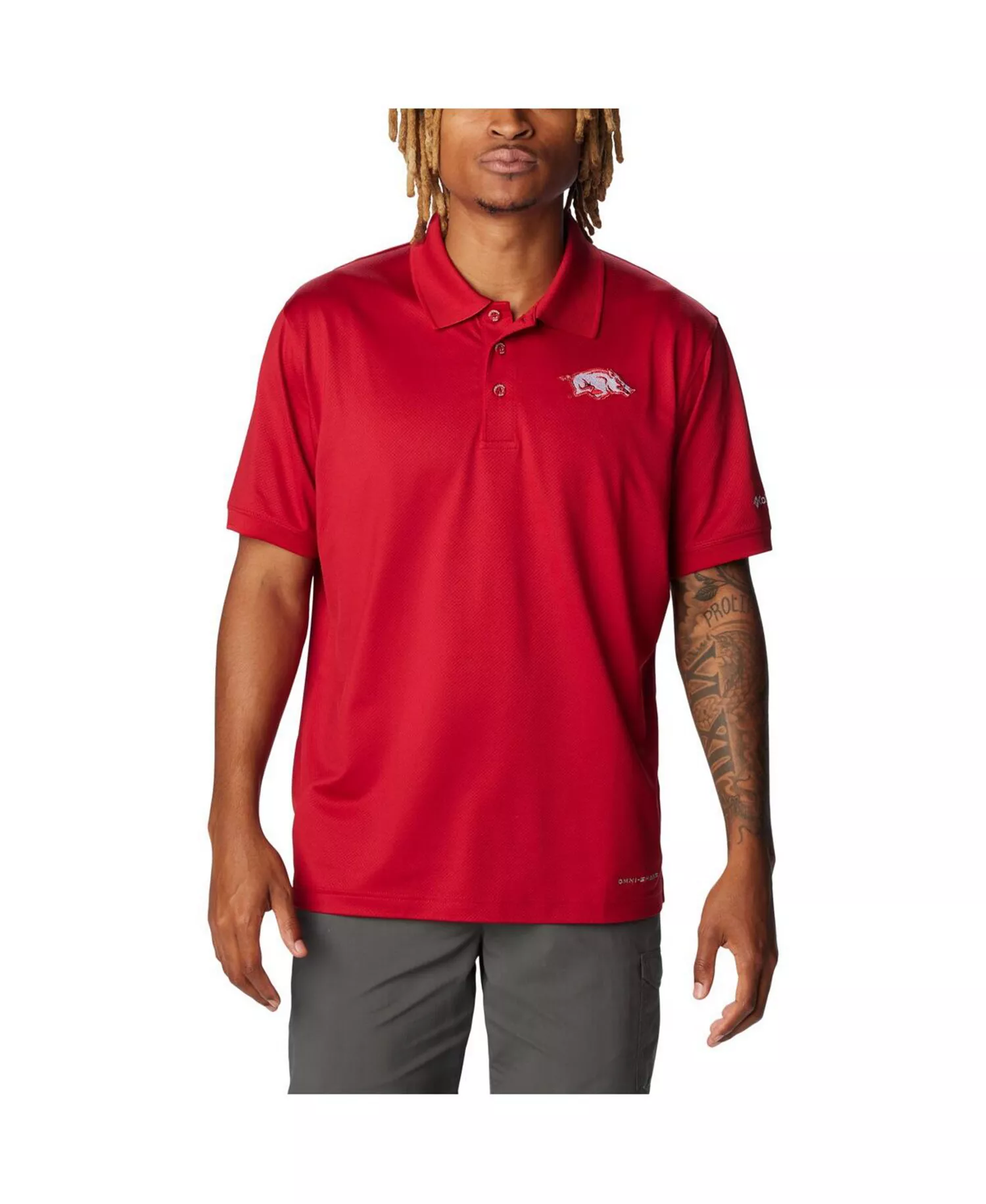 mni-ff7100906010823ed6c98cb83a14989f Men's Cardinal Arkansas Razorbacks Tamiami Omni-Wick Polo Shirt