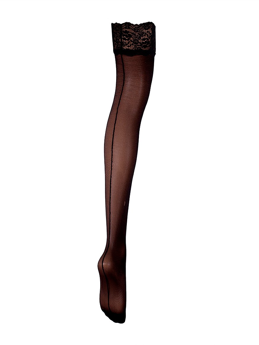 lace top stocking with back seam lace top stocking with back seam