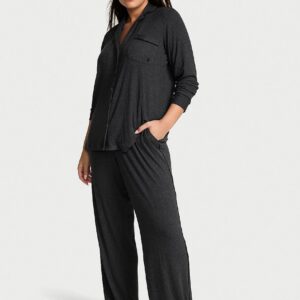 sosoft modal™ ribbed long pajama set