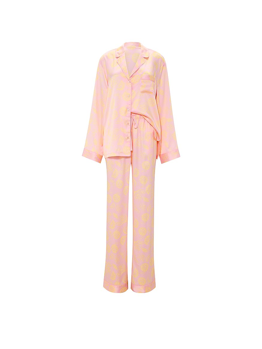 signature satin long pajama set signature satin long pajama set