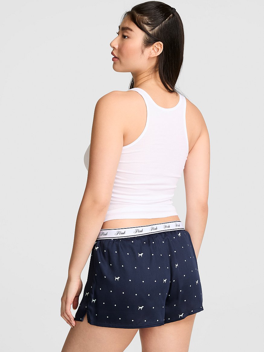 silky sleep boxy pajama shorts silky sleep boxy pajama shorts