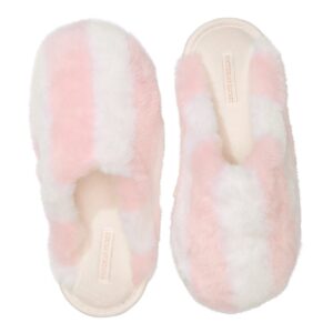 closed toe faux fur slippers