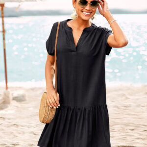 boxy viscose shirt dress