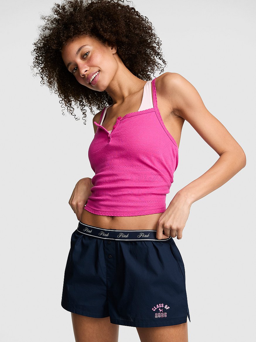 cotton boxy pajama shorts cotton boxy pajama shorts