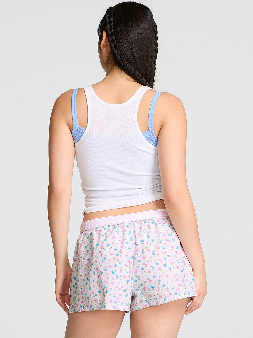 cotton boxy pajama shorts cotton boxy pajama shorts