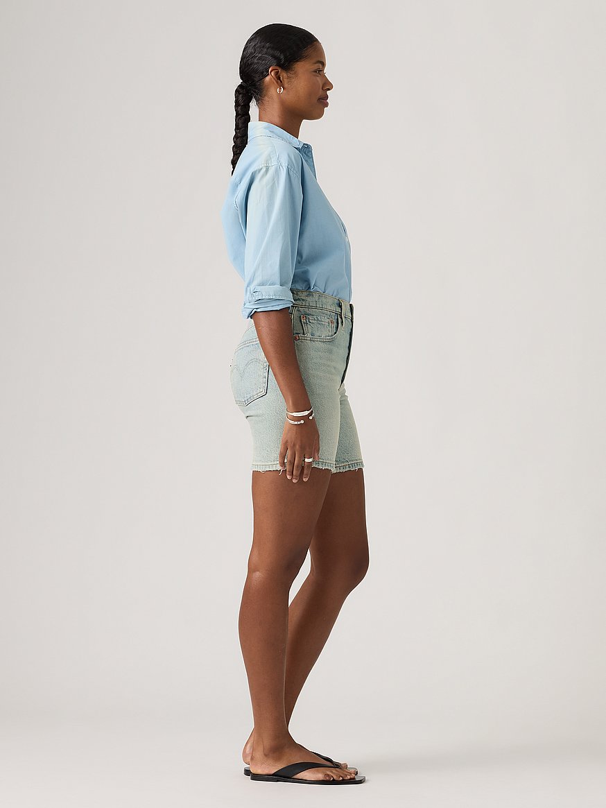levi's® women's 501® mid thigh shorts levi's® women's 501® mid thigh shorts