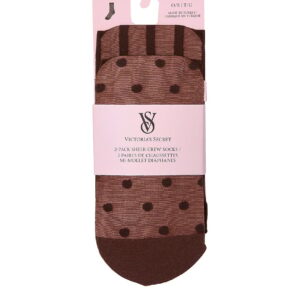 2 pack sheer crew socks