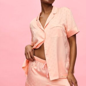 signature satin short pajama set