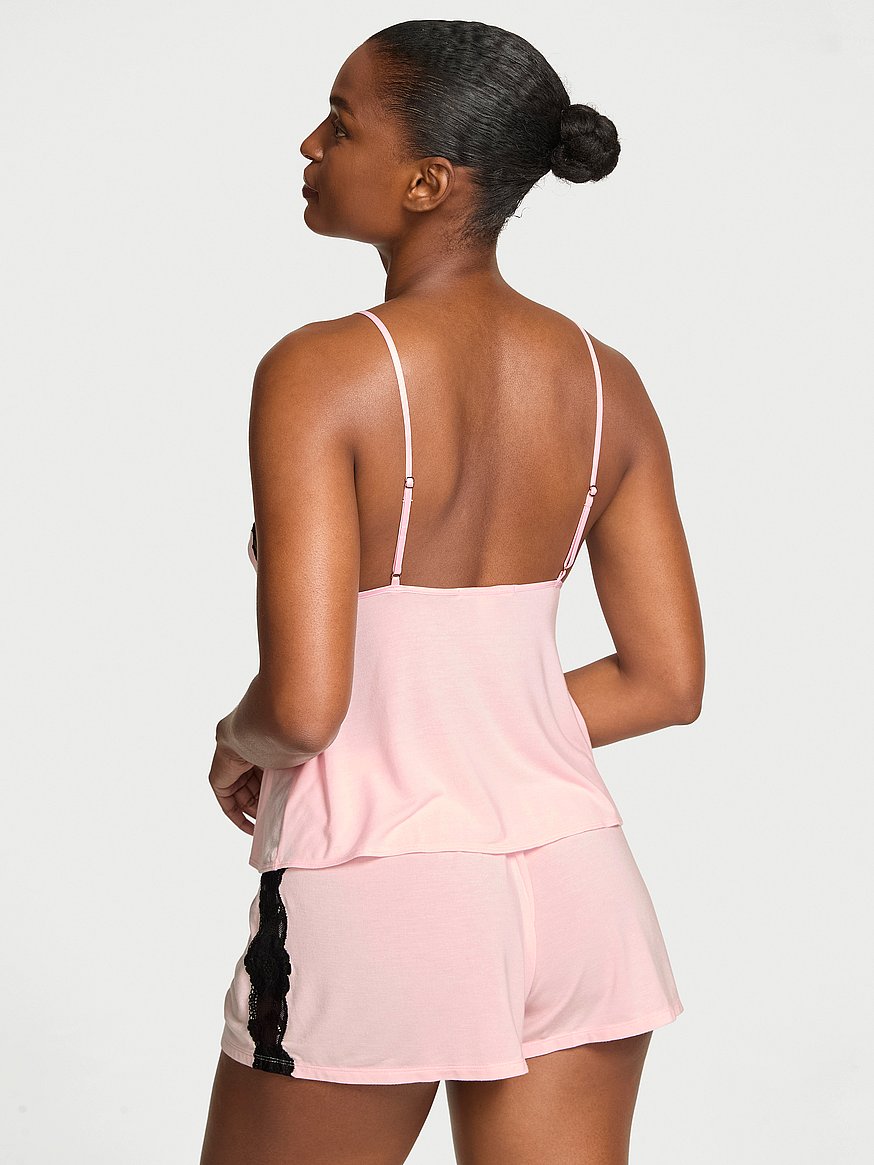 sosoft™ modal lace trim flyaway cami set sosoft™ modal lace trim flyaway cami set