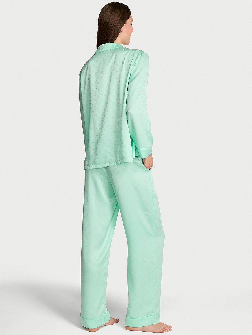 signature satin long pajama set signature satin long pajama set