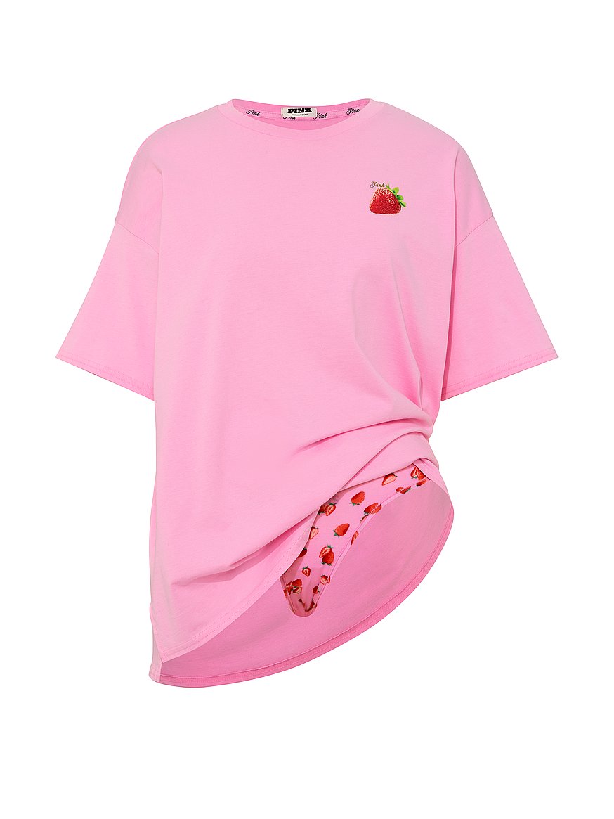 cotton side slit tee & panty set cotton side slit tee & panty set