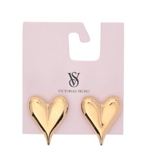 puffed heart earrings