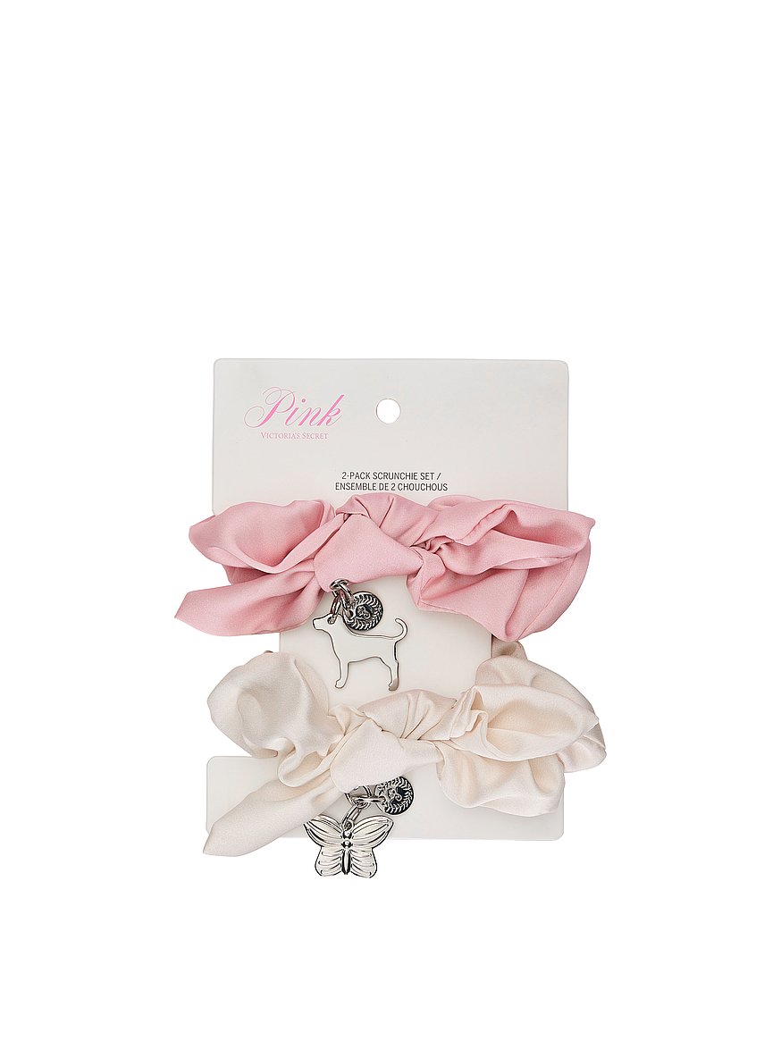 2 pack charm scrunchie set 2 pack charm scrunchie set
