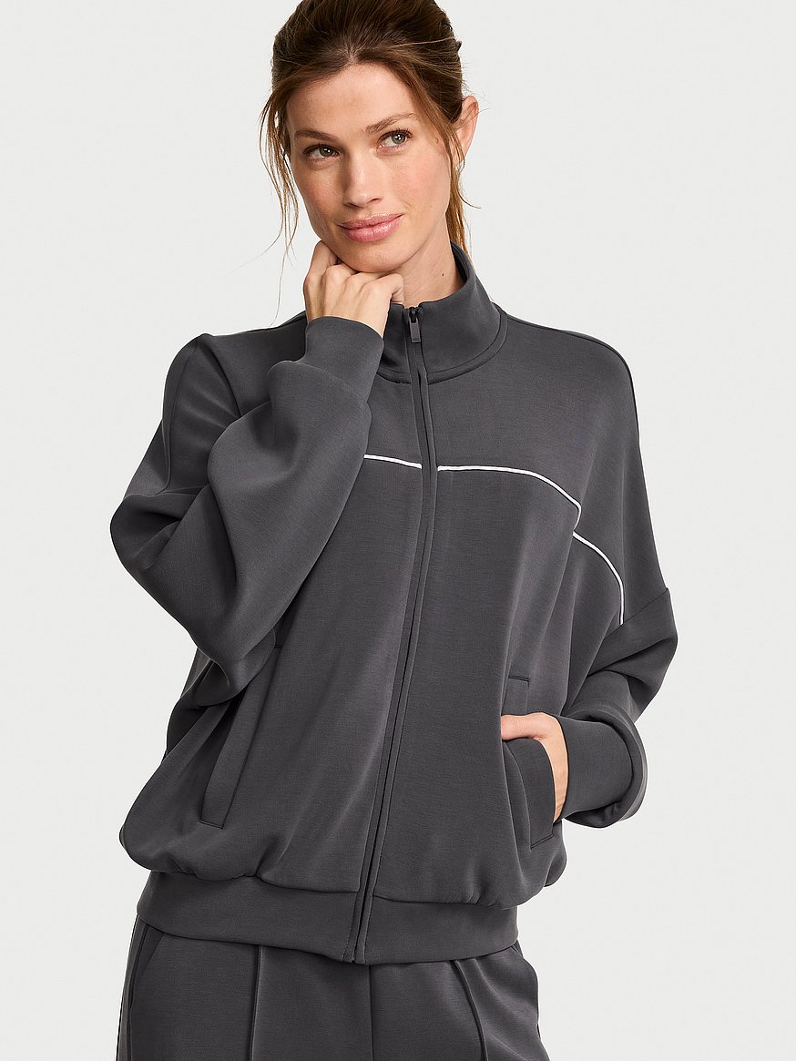 featherweight knit full zip track jacket featherweight knit full zip track jacket