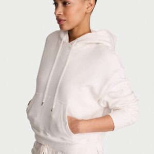 vintage fleece popover slit hoodie