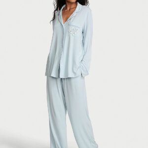 sosoft modal™ ribbed long pajama set