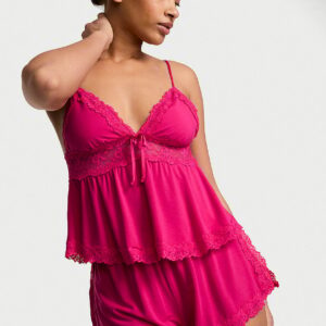 sosoft™ modal lace trim cami & shorts set