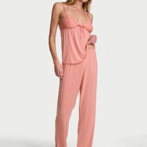 sosoft™ modal lace trim cami & pants set